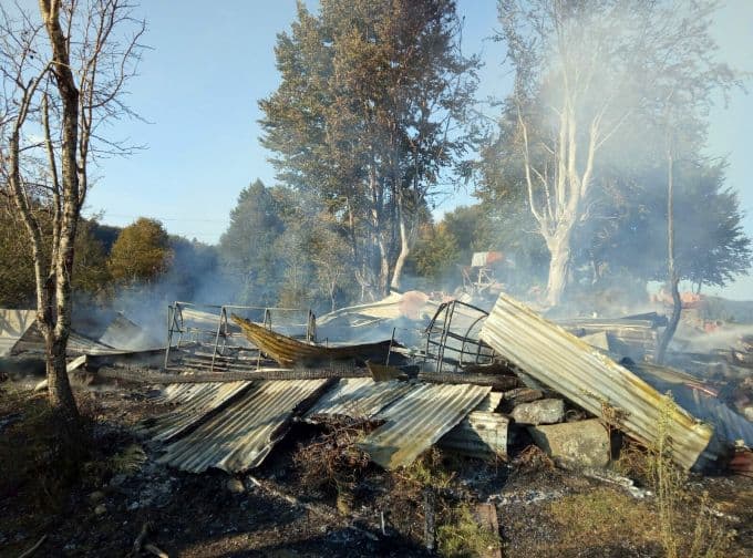 Yayla evi çıkan yangında küle döndü