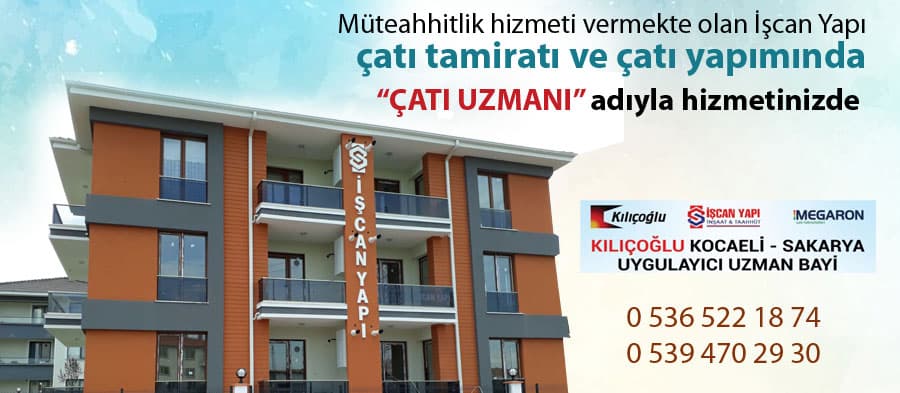 Çatı tamiratı ve çatı yapımında "Çatı Uzmanı" hizmetinizde