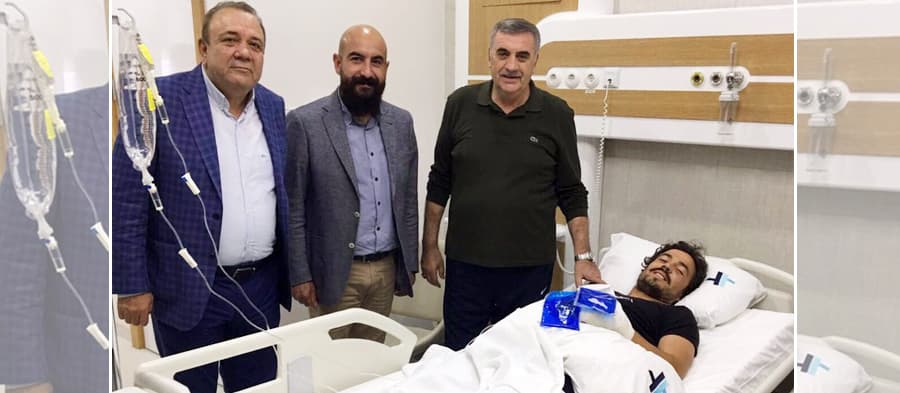 Toçoğlu'ndan tedavi gören kaptana ziyaret