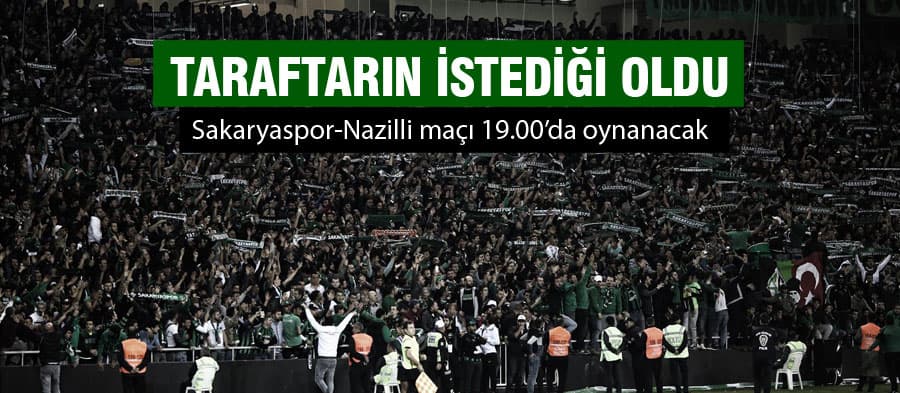 Sakaryaspor-Nazilli Bld. maçının oynanma saati belli oldu