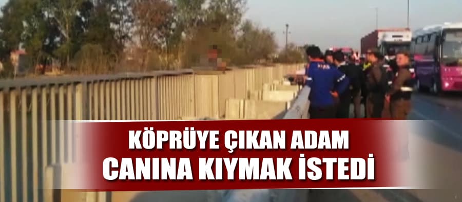 Köprüde intihar girişimi