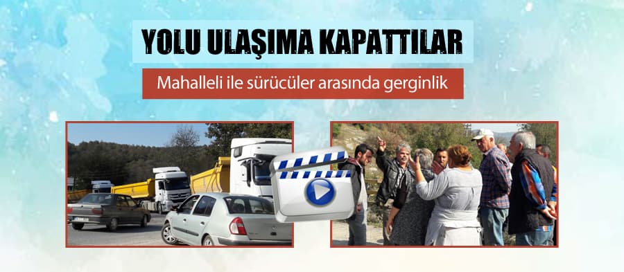 Mahalle sakinleri yolu kapattı