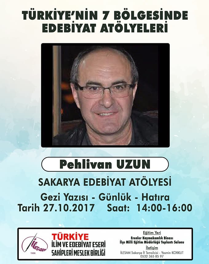 Yazar Pehlivan Uzun, Erenler'e geliyor