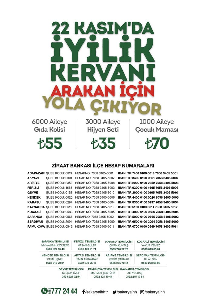 Sakarya İHH Arakan'a Gidiyor