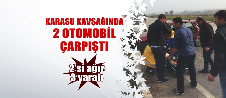 Karasu kavşağında kaza