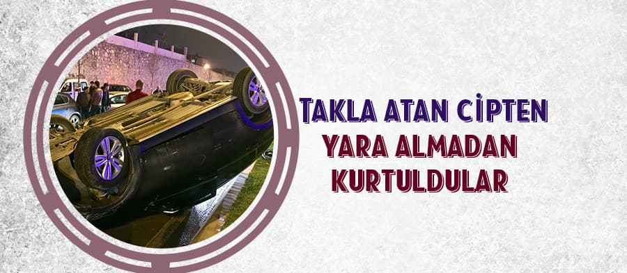 Takla atan cipten yara almadan kurtuldular
