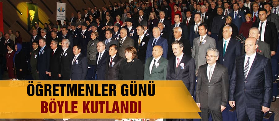 <div><font face="arial, helvetica, sans-serif" size="2">Konuşmaların ardından Sakarya G&uuml;zel Sanatlar Lisesi &ouml;ğretmenleri tarafından seslendirilen, Mehmet Akif Ersoy Mesleki ve Teknik Anadolu Lisesi Radyo Televizyon B&ouml;l&uuml;m&uuml; &ouml;ğretmen ve &ouml;ğrencileri tarafından &ccedil;ekimleri ve montajı yapılan &ldquo;Benim Adım &Ouml;ğretmen&rdquo; şarkısının kilibi g&ouml;sterildi.</font></div><div><font face="arial, helvetica, sans-serif" size="2"><br /></font></div><div><font face="arial, helvetica, sans-serif" size="2">Mesleğe yeni başlayan aday &ouml;ğretmenlerin yemin t&ouml;reni ile devam eden programda bu yıl emekliye ayrılan &ouml;ğretmenlere Hizmet Şeref Belgeleri Vali İrfan Balkanlıoğlu tarafından takdim edildi.</font></div><div><font face="arial, helvetica, sans-serif" size="2"><br /></font></div><div><font face="arial, helvetica, sans-serif" size="2">Programda daha sonra yarışmalarda dereceye giren &ouml;ğrenci ve &ouml;ğretmenlere &ouml;d&uuml;lleri t&ouml;rene katılan protokol &uuml;yeleri tarafından verildi.</font></div><div><font face="arial, helvetica, sans-serif" size="2"><br /></font></div><div><font face="arial, helvetica, sans-serif" size="2">24 Kasım &Ouml;ğretmenler G&uuml;n&uuml; kutlama programının final b&ouml;l&uuml;m&uuml;nde Şehit &Uuml;steğmen Sel&ccedil;uk Esedoğlu Anadolu Lisesi &ouml;ğrencileri tarafından hazırlanan tiyatro g&ouml;sterisi ve ter&ouml;r şehidi &ouml;ğretmenlerimiz Şenal Ayb&uuml;ke Yal&ccedil;ın ile Necmettin Yılmaz &ouml;ğretmenlerimizin aileleriyle yapılan telefon g&ouml;r&uuml;şmesi sunuldu.</font></div><div><font face="arial, helvetica, sans-serif" size="2"><br /></font></div><div><font face="arial, helvetica, sans-serif" size="2">D&uuml;zenlenen programın sonunda Sakarya G&uuml;zel Sanatlar Lisesinin hazırladığı &ouml;ğretmenler g&uuml;n&uuml; resim sergisi gezildi.</font></div>