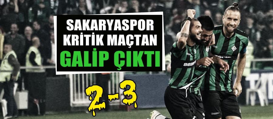 Sakaryaspor, 3 puanı 3 golle kaptı