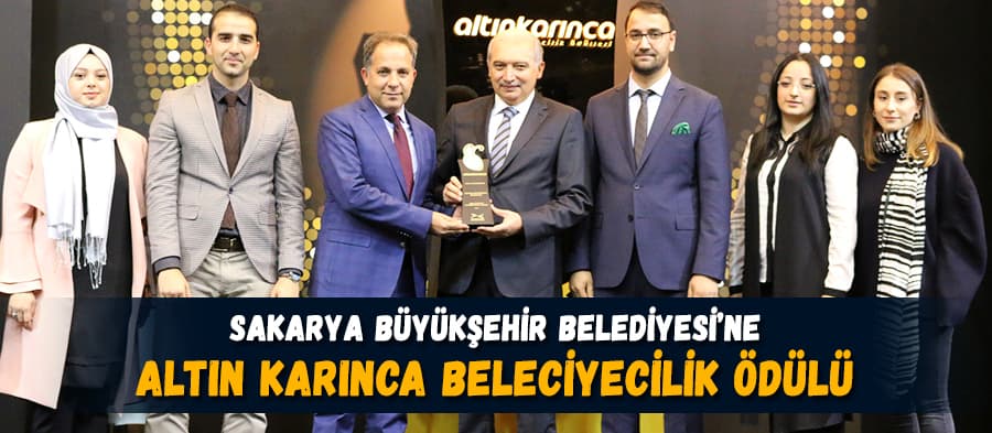 Sakarya Büyükşehir Belediyesi'ne ödül