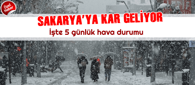 Sakarya'ya kar geliyor