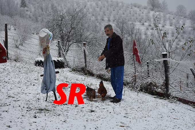 Sakarya'nın zirvelerinde kar yağışı