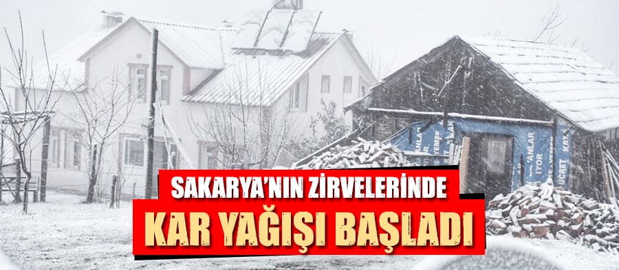 Sakarya'nın zirvelerinde kar yağışı