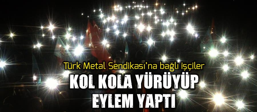 Zam isteyen işçiler yürüyüş yaptı