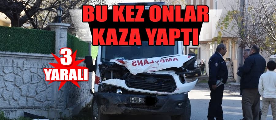 Ambulans ve kamyonet çarpıştı