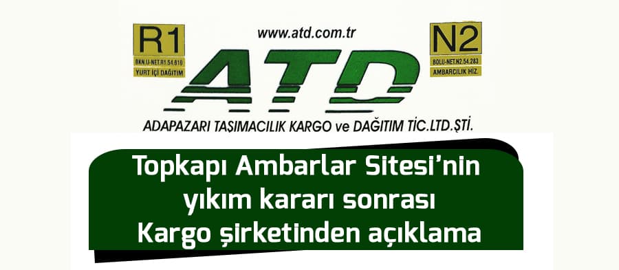 Yıkım kararı sonrası ATD'den açıklama