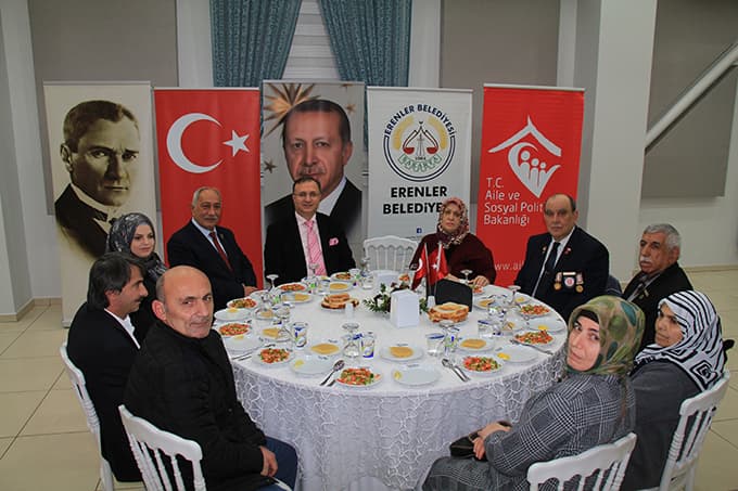 Şehit yakınları bu yemekte buluştu