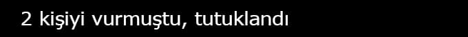 Bir günde iki kişiyi vurdu