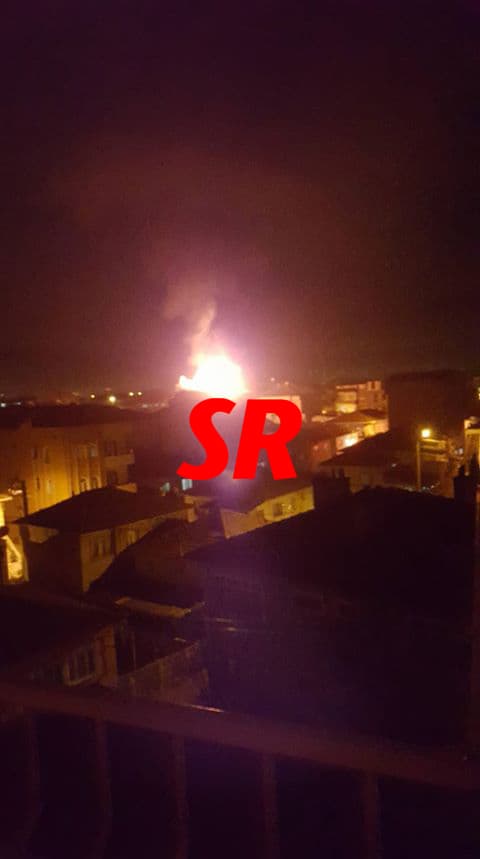 Şehir merkezinde korkutan yangın