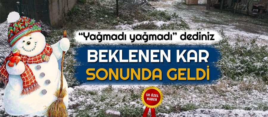 Şehir merkezine yılın ilk karı yağdı