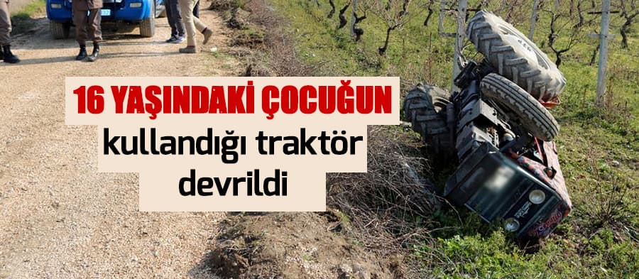 Pamukova'da traktör devrildi: 2 yaralı