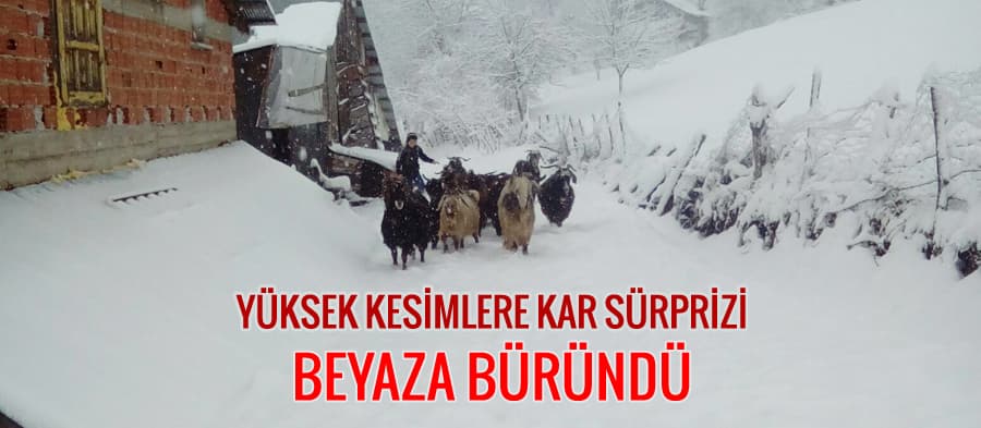 Yüksek kesimler beyaza büründü