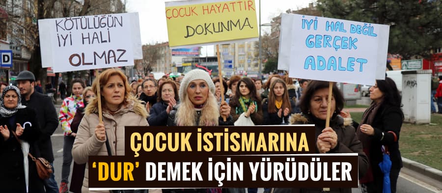 Sakarya'da 'Çocuk İstismarına Dur' demek için yürüdüler