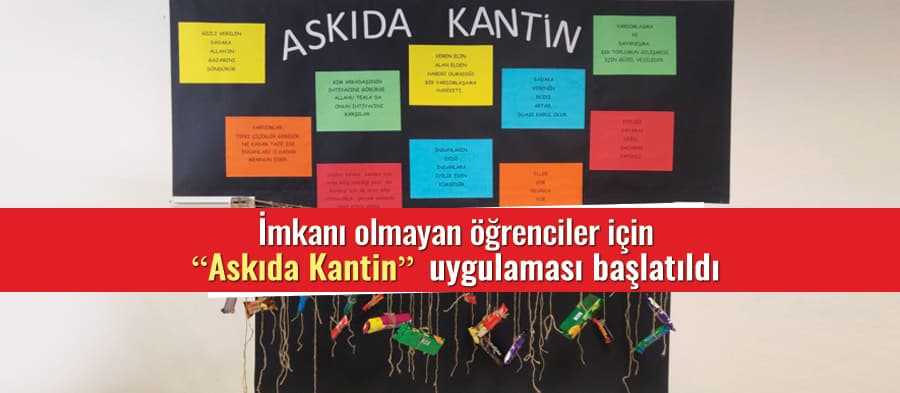 O okulda 'Askıda Kantin' projesi hayata geçirildi