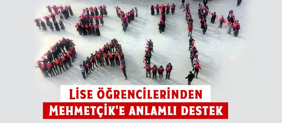 Lise öğrencilerinden Mehmetçik'e anlamlı destek