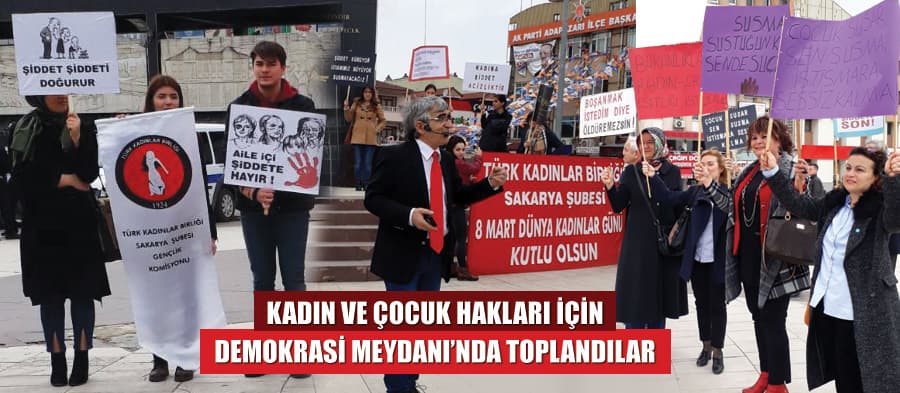 Çocuk ve kadın hakları için Demokrasi Meydanı'nda buluştular