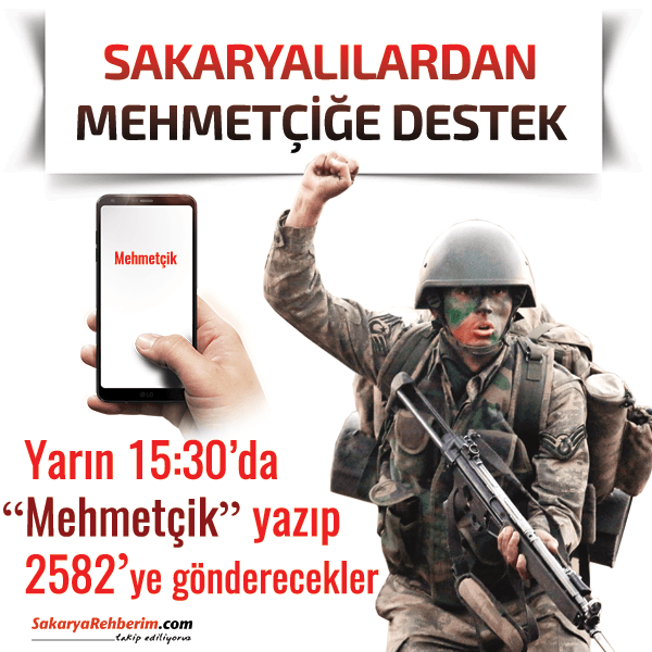 Sakaryalılar Mehmetçiğe destek mesajı gönderecekler