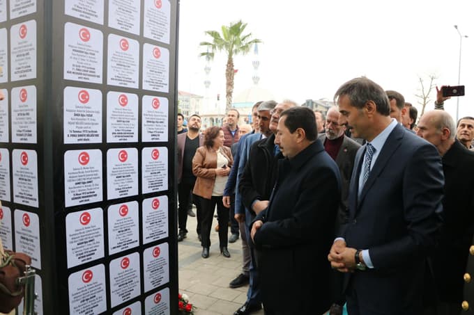 526 Sakaryalı şehidin ismi künyeye yazıldı