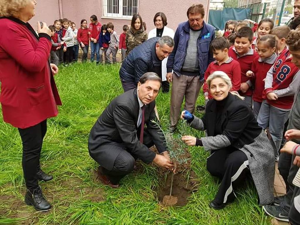 Sakarya'daki okullarda zeytin fidanı dikme harekatı