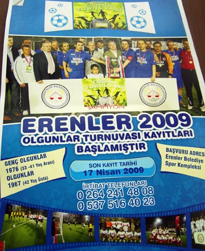 Erenler 2009 Olgunlar Turnuvası İçin Kayıtlar Başladı
