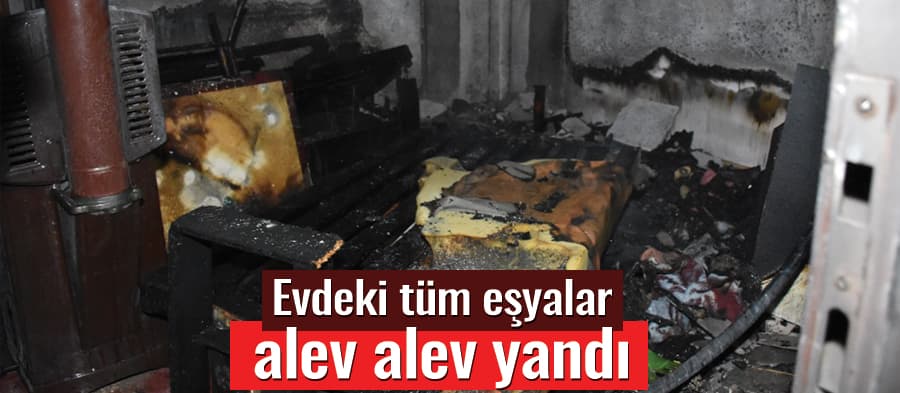Hendek'te yangın, evi kül etti