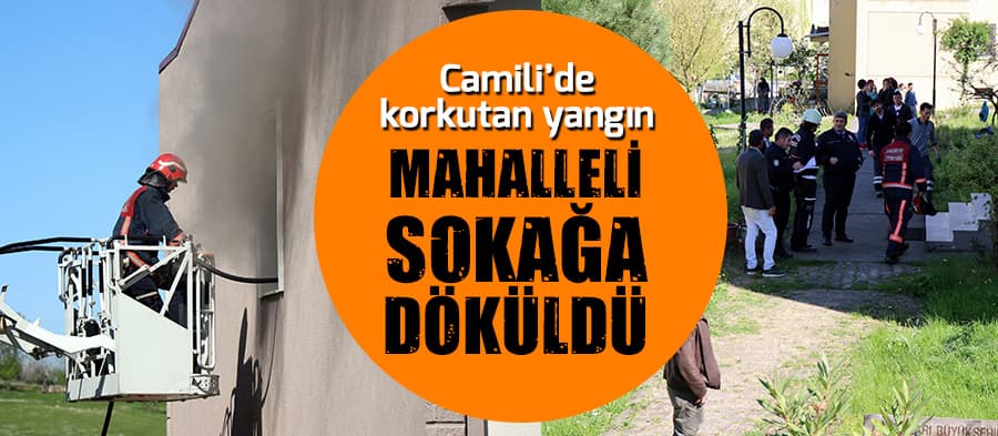 Apartmanda çıkan yangın mahalleliyi sokağa döktü