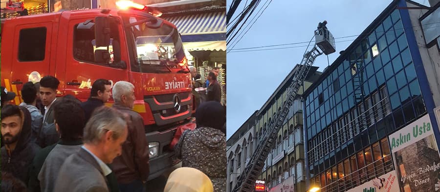 Çatı yangını korkuttu