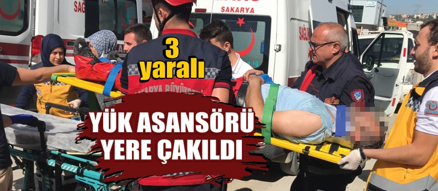 Erenler'de yük asansörü düştü