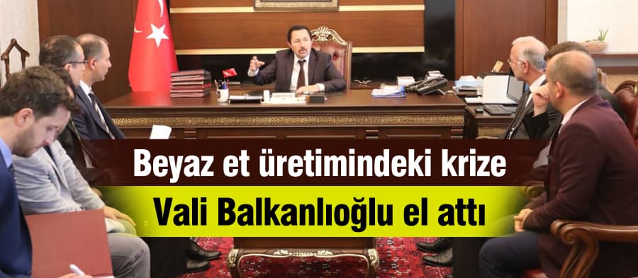 Beyaz et üretimindeki krize Vali Balkanlıoğlu el attı
