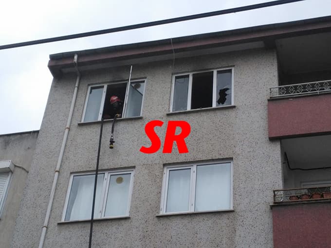 Şehir merkezinde yangın 