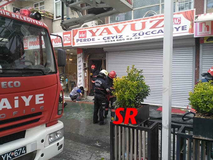 Şehir merkezinde yangın 
