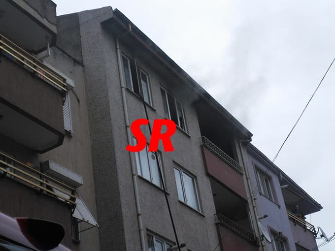 Şehir merkezinde yangın 