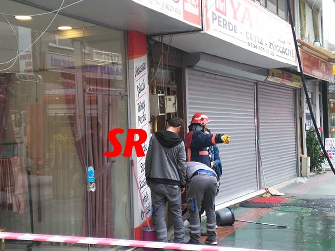 Şehir merkezinde yangın 