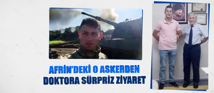 Afrin'deki Sakaryalı astsubaydan sürpriz ziyaret