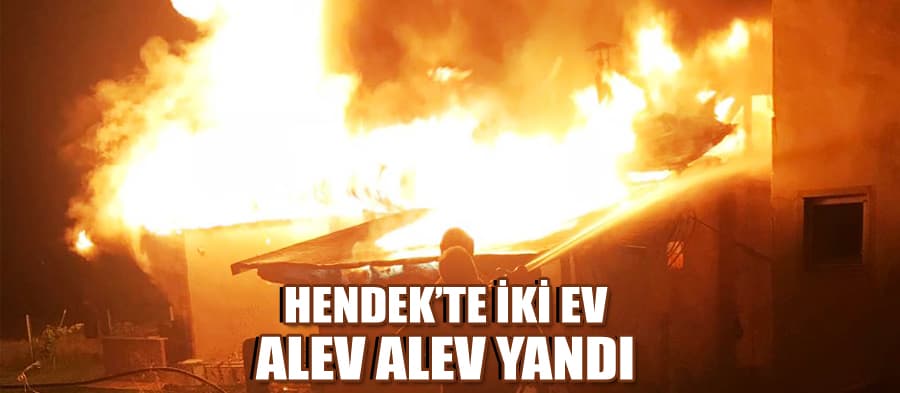 Hendek'te iki ev alev alev yandı