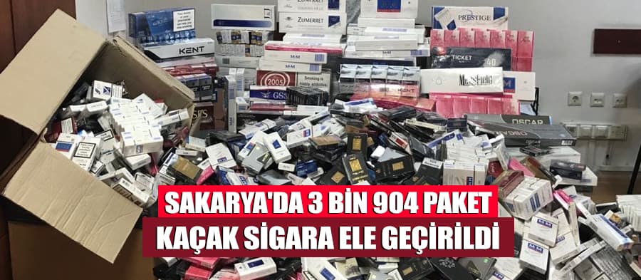Sakarya'da 3 bin 904 paket kaçak sigara ele geçirildi 