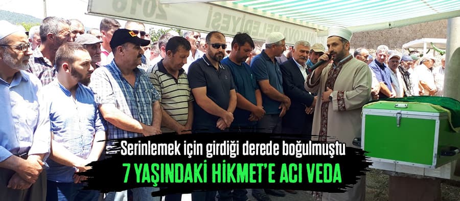 Derede boğulan çocuk defnedildi