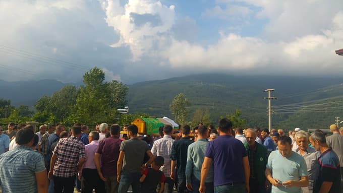 Cinayet kurbanına acı veda