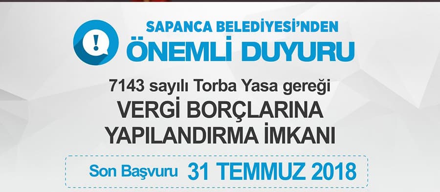 Vergi Borcu Olana Müjde