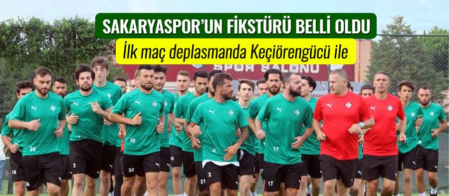 Sakaryaspor'un fikstürü belli oldu