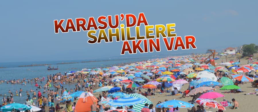 Karasu'da sahiller doldu taştı